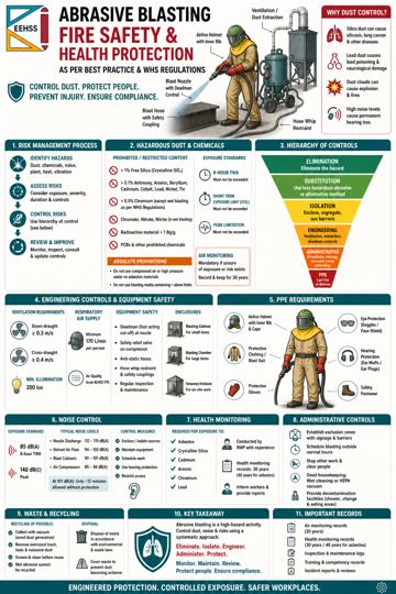 Abrasive blasting infographic