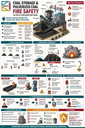 Coal storage fire safety infographic