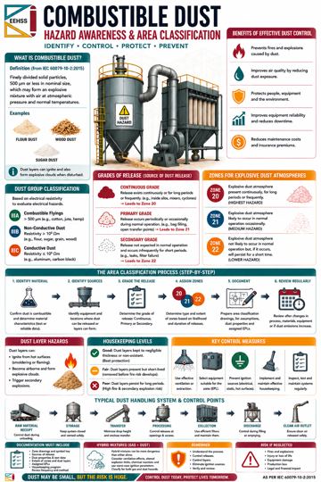 Combustible dust infographic