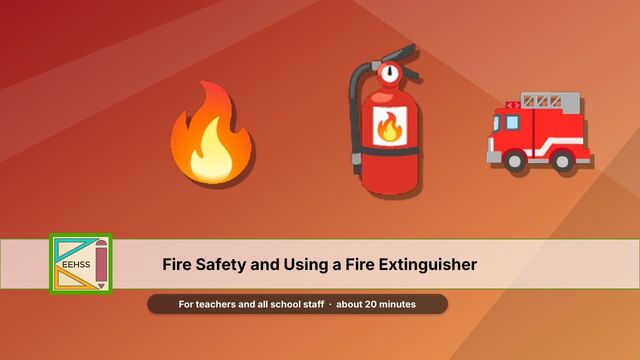 Fire safety training cover