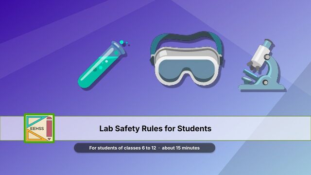 Lab safety rules training cover