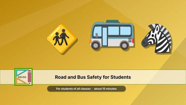 Road and bus safety training cover